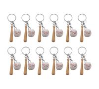 Operitacx 12pcs Porte-clés Décoratifs de Baseball en Pu Léger, Design Créatif et Simple, Fête et Présents de Fête