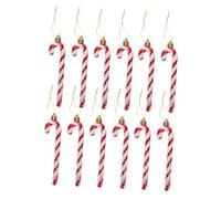 Operitacx 12pièces Décorations De Noël Canne à Sucre Ornements Suspendus Pendentifs Décoratifs Pour Sapin De Noël Pour Fêtes De Fin Année