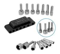 Operitacx 14 Pièces Adaptateur Douille Acier Chrome Vanadium Embouts Tournevis pour Perceuse sans Magnétisme Set pour Bricolage Auto et Réparation Professionnelle
