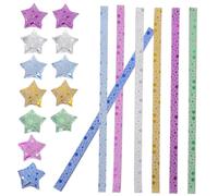 Operitacx 140 Pièces Bandes Origami Étoile Couleurs avec Effet Doré Étincelant Bandes Décoratives pour Bricolage Création de Pliées DIY pour Fêtes et