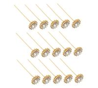 Operitacx 15 Pièces Épingles Fleuries Décoratives Broches Fait Main Accessoires pour Corsages et Mariages Épingle de Sûreté Résistante