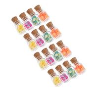 Operitacx 16 Ensembles Lot de Bocaux Miniatures Verre avec Tranches de Fruits Artificiels Citron Citron Vert Orange et Fruit du Dragon Mini Décoratives pour Maison de Poupée et Collection