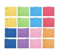Operitacx 16 Pièces Dossiers De Fichiers Colorés Onglets De Notes De Taille Lettre Dossiers De Fichiers En Plastique Organisateurs De Dossiers De Documents Pour Notes Fournitures De Bureau