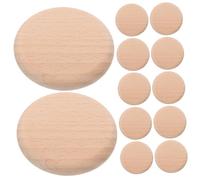 Operitacx 16 Pièces Échecs Non Peintes Rondes Sculptées Main pour Projets DIY et Jeux de Société Matériel et Polyvalent