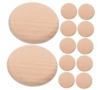Operitacx 16 Pièces Rondelles Non Pièces de Jeu Échecs Sculptées Main Tranches de Rondes pour Bricolage Étiquettes et Décorations Polyvalentes