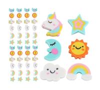 Operitacx 180 Pièces Mini Erasers For Cute Star Moon Rainbow Cloud Shapes Fun Pencil Erasers For School Classroom Prizes Party Favors Homework Rewards