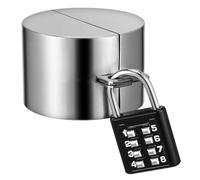 Operitacx 1ensemble Verrou Robinet Extérieur Acier Inoxydable avec Cadenas à Code Protection pour Robinet Jardin et Tuyau Installation sans Outils Résistant aux Intempéries