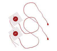 Operitacx 2 Boutons D'urgence Sos pour Personnes Âgées avec Cordon et Buzzer, Alarme Murale en Plastique Blanc, Assistance D'urgence Fiable pour Seniors, Pack de 2