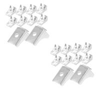 Operitacx 2 Ensembles Boucle De Séparation De Classeur Support D'étagère Fendu Déposer Monté Clips D'étagère pour Armoires De Cuisine Clips D'étagère D'armoire Lourd Tu Acier 10 Pièces * 2