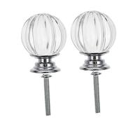 Operitacx 2 Ensembles Décoration de Lampe Cristal Transparent de Boutons de Finial pour Abat Jour Accessoires Élégants pour Lampes de Table et Lampadaires Style Moderne et Durable