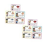 Operitacx 2 Ensembles Early Childhood Education Posters for Sensory Learning Flash Cards for Cognitive Development and Language Acquisition Preschool Classroom and Home Decor