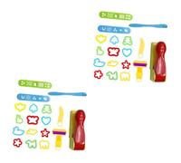 Operitacx 2 Ensembles Kit De Outils De Modelage Pour Pâte À Modeler Ensemble De Moules Diy Avec Extrudeuse À Glace Pour La Créativité 18 Pièces * 2