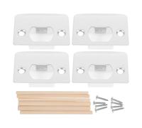 Operitacx 2 Ensembles Kit de Renforcement de Serrure de Porte Acier Inoxydable de Plaques de Gâche avec Bandes et Vis Design pour Sécurité Améliorée et Installation Facile Compatible avec