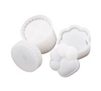 Operitacx 2 Ensembles Moule en Silicone Forme Patte de Chat | Blanc, Surface Lisse Antiadhésive, pour Résine Débutant, Fleurs Séchées et Poudre Pailletée