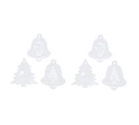 Operitacx 2 Ensembles Moules Silicones Créatifs De Noël Pour Fabrication De Pendentifs Diy Pour Décorations Artisanales Et De Noël 3 Pièces * 2