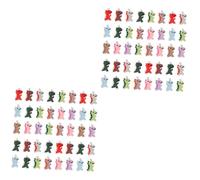 Operitacx 2 Ensembles Pendentifs Résine Colorée Accessoires De Diy Pour Artisanales Décorations 100 Pièces * 2