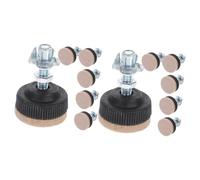 Operitacx 2 Ensembles Pieds De Nivellement Robustes pour Meubles Jambe Niveleur Pieds De Nivellement Réglables pour Meubles Pieds De Table Réglables Pieds D'armoire Feutre Black 6 Pièces * 2