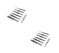 Operitacx 2 Ensembles Set Tarauds Et Forets Hélicoïdaux Acier Outils De Maintenance Pour Réparation Avec Revêtement Titanium Pour Performance Améliorée 7 Pièces * 2