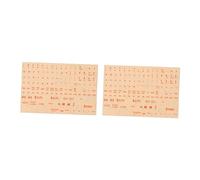Operitacx 2 Feuilles Autocollant de Film de Clavier Petit Autocollant pour Ordinateur Portable Autocollant Clavier Autocollant Transparent Etiquette autocollante Autocollants Cahier