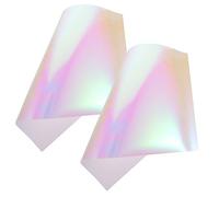 Operitacx 2 Feuilles Vinyle Thermocollant Holographique Film Transfert Textile Adhésif Durable Vinyle Flex pour Vêtements Diy et Résistantes Au Lavage
