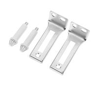Operitacx 2 paires Kit Charnières Pivotantes pour Portes Pliantes Double Quincaillerie Métal Robuste pour Porte Placard Coulissante Pivot Accordéon Fiable et Sécurisé