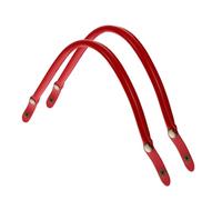 Operitacx 2 pièces Anses de Sac Cabas Cuir Synthétique Épaissi Rouge Poignées de Remplacement pour Sacs à Main Femme Bandoulières DIY Durables avec Boutons Métalliques