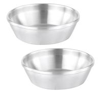 Operitacx 2 Pièces Assiette à Sauce Soja Ronde en Acier Inoxydable 304 | Léger, Portable et Résistant aux Taches, Usage École et Voyage, Argenté, Lot Pratique
