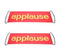 Operitacx 2 Pièces Bannière D’applaudissements Rétractable Originale, | Plastique Rouge, Texte Clair et Graphismes Vifs, Portable et Réutilisable pour Concerts, Théâtre