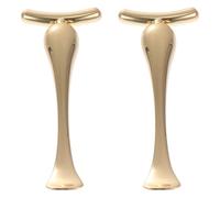 Operitacx 2 Pièces Bâtonnets de Massage Yeux en Alliage de Zinc Doré, Applicateur de Crème sans Bavure, Outil Pratique pour Femmes, Présent