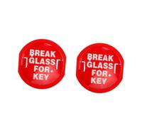 Operitacx 2 Pièces Boîte à Clés De Pompiers Boîtes Clés Muraux Extérieurs Clé De Porte Boîtes De Serrure De Porte De Secours Casser De Plein Air Dehors Coffre-Fort Key Locker Plastique Rouge