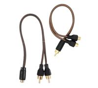 Operitacx 2 Pièces Câble Audio Voiture Cuivre Connecteur Male-femelle Fil Haut-parleur Stéréo Extension Robuste pour Amplificateur Système Audio