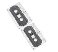 Operitacx 2 pièces Cassette Audio Vierge avec Boîtier Transparent Bande Denregistrement de Remplacement pour Magnétophone et Facile à Étiqueter pour Enregistreur Cassette