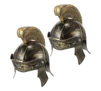 Operitacx 2 Pièces Chapeau Casque de Chevalier Médiéval en Plastique Doré | Performances et Fêtes, Forme Confortable Anti-déformation, Style Unique, Convient Adultes et Garçon et Filles