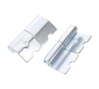 Operitacx 2 Pièces Charnière Remorque en Métal Argenté pour Porte de Benne de Camion, Résistance aux Intempéries et Performance Charge Lourde, Taille 8,5x4,2x2,3 Cm