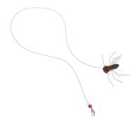 Operitacx 2 Pièces Chaton D'intérieur en Plastique Forme Insecte Longue Corde, Interactif pour Réduire la Solitude et Divertir Votre Chat la Maison