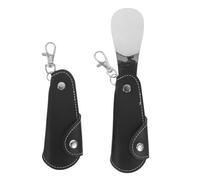 Operitacx 2 Pièces Chausse-pied Aide Chaussure Portable avec Porte-clés en Acier Inoxydable Pliant Design Élégant pour Bottes et Chaussures pour Déplacements