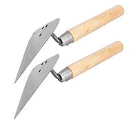 Operitacx 2 Pièces Couteau de maçonnerie jointoyer truelle à plâtre Brickie Outils à Main béton grattoir Outil de plâtrage truelle de maçonnerie Acier Inoxydable Silver