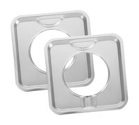 Operitacx 2 Pièces Couvercle De Poêle Lèchefrite Plateau à à Gaz Pan à à Gaz Lèchefrite à Brûleur Carré Casserole De Cuisinière à Gaz Bacs à Gaz Silver Acier Inoxydable