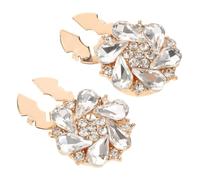 Operitacx 2 pièces Couvre-boutons Strass pour Chemises Clips Détachables pour Manches Accessoires Élégants DIY Or Décorations Créatives pour Vêtements Féminins