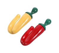 Operitacx 2 Pièces Crochets Muraux Métal Forme de Piment Accroches Murales Décoratives pour Manteaux Serviettes et Clés Fixation Stable pour Cuisine Entrée Chambre et Hôtel