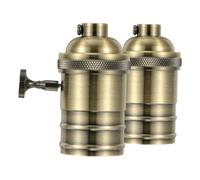Operitacx 2 pièces Douille Vintage Aluminium Die Casting avec Interrupteur à Bouton Support Lampe Suspendue Rétro Résistant Chaleur Lot pour Rénovation et Éclairage Industriel