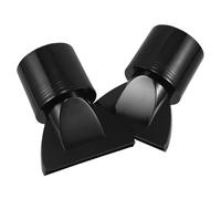 Operitacx 2 Pièces Embout de Sèche-cheveux Professionnel en Abs Noir, Forme Bec Plat pour Coiffage Précis, Protection la Chaleur et Éclat Naturel des Cheveux, Usage en Salon