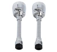Operitacx 2 pièces Embout Robinet Rotatif Inox Rallonge Pivotante Mousseur Économiseur Eau Douchette Lavabo Éclaboussures Résistance Haute Température pour Robinetterie Salle de Bain