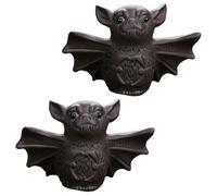 Operitacx 2 Pièces Figurine en Terre Cuite Violette de Chauve-Souris, Accessoire de Décoration Unique pour Table à Thé, pour Bureau ou Étude, Style Créatif et Fonction Décorative