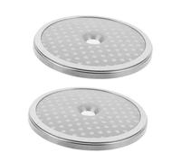 Operitacx 2 Pièces Filtre à Café Réutilisable Acier Inoxydable Écran de Filtration Rond pour Machine Expresso Tamis Métal pour Porte-filtre Diffusion Eau Avancée Nettoyage Facile