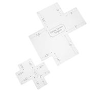 Operitacx 2 Pièces Gabarit de Découpe D’angles de Boîte pour Paquet à | Transparent, Bords Lisses et Pose Stable, Aide au Pliage, pour Grandes Pochettes et Couture