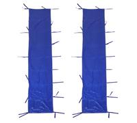 Operitacx 2 Pièces Gouttière D'évacuation d'eau pour Tente et Gazebo, Tissu Imperméable Bleu avec Installation Facile par Sangles, pour Camping en Extérieur