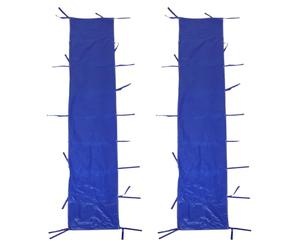Operitacx 2 Pièces Gouttière D'évacuation d'eau pour Tente et Gazebo, Tissu Imperméable Bleu avec Installation Facile par Sangles, pour Camping en Extérieur