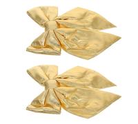 Operitacx 2 Pièces Grand Nœud Décoratif en Tissu Or Léger pour Décoration de Mariage et Anniversaire, Accessoire Élégant pour Fête Prénatale ou Salle de Réception