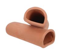 Operitacx 2 Pièces Grotte de Reproduction Réduit Les Conflits Territoriaux pour Aquarium en Argile Cachette Naturelle Décor Aquatique 5x2x1,5 Pouces pour Poissons Betta et Crevettes